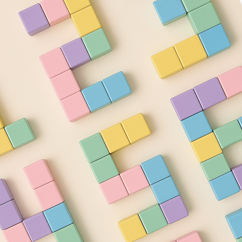 Jeu de construction magnétique pastel – cadeau Montessori pour enfant