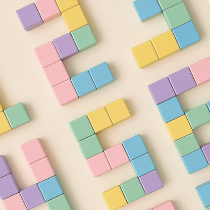 Jeu de construction magnétique pastel – cadeau Montessori pour enfant