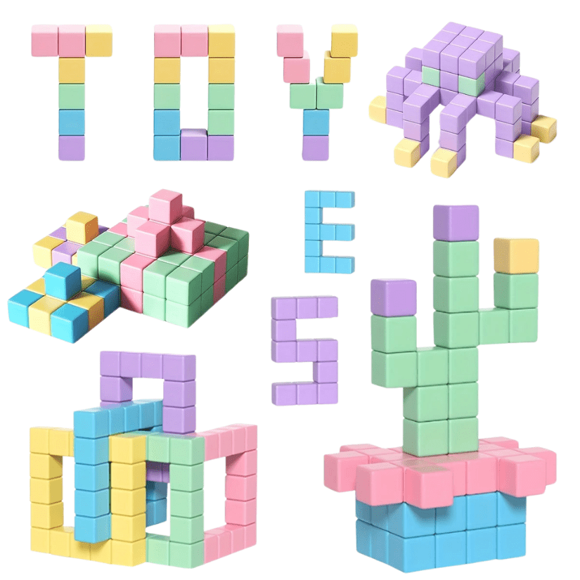 Cubes aimantés MiniMagix Kidee – jeu silencieux et éducatif à glisser au pied du sapin