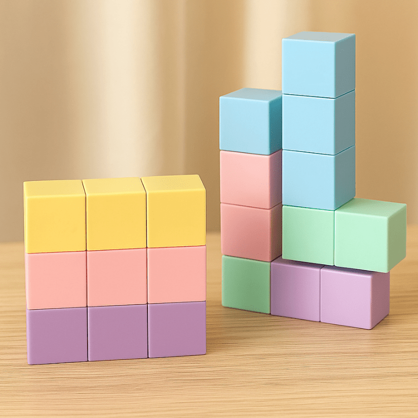 Blocs pastel aimantés MiniMagix – activité sensorielle pour fêtes de fin d’année