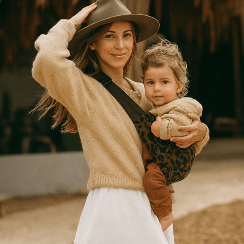 Porte-bébé Kidee léopard – idée cadeau douce et pratique pour jeunes parents à Noël 🎄