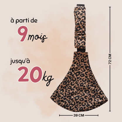 Porte bébé latéral - Léopard Marron - KIDEE