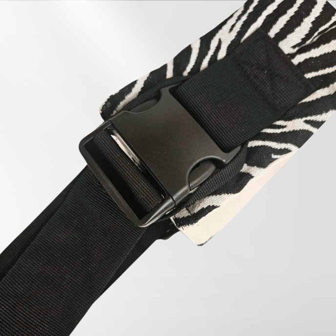 Porte-bébé latéral Kidee zébré – accessoire pratique et chic pour Noël