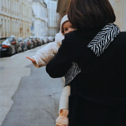 Kidee porte-bébé latéral motif zèbre – confort et style pour fêtes de fin d’année