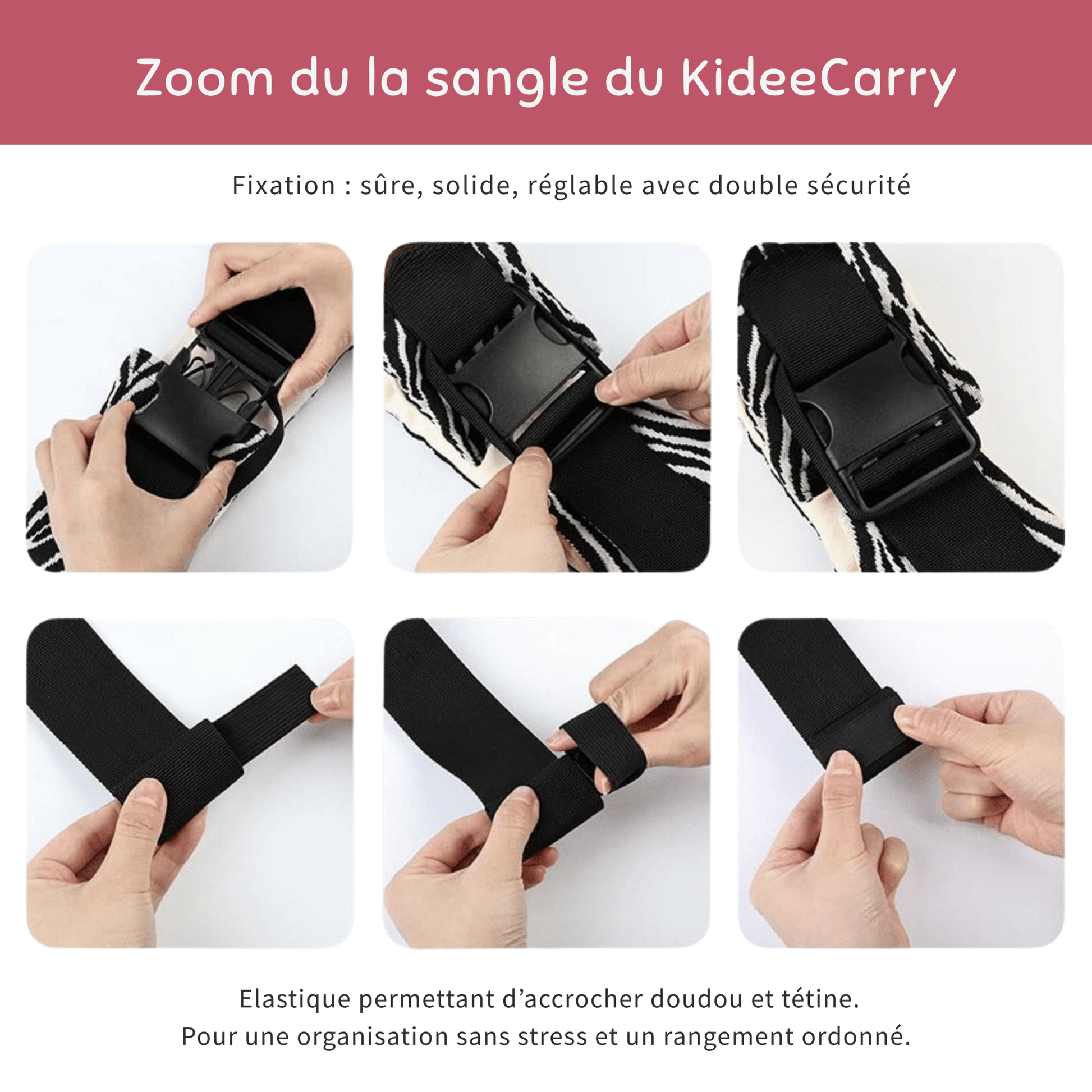 Porte bébé latéral - Zèbre - KIDEE